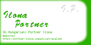 ilona portner business card